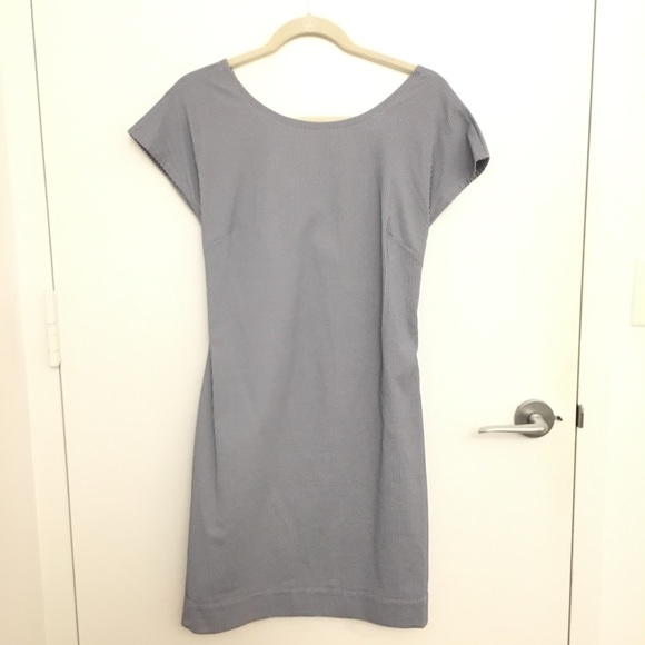 NEW Theory Andrizza Blue Striped Dress Sz4 - Picture 4 of 5